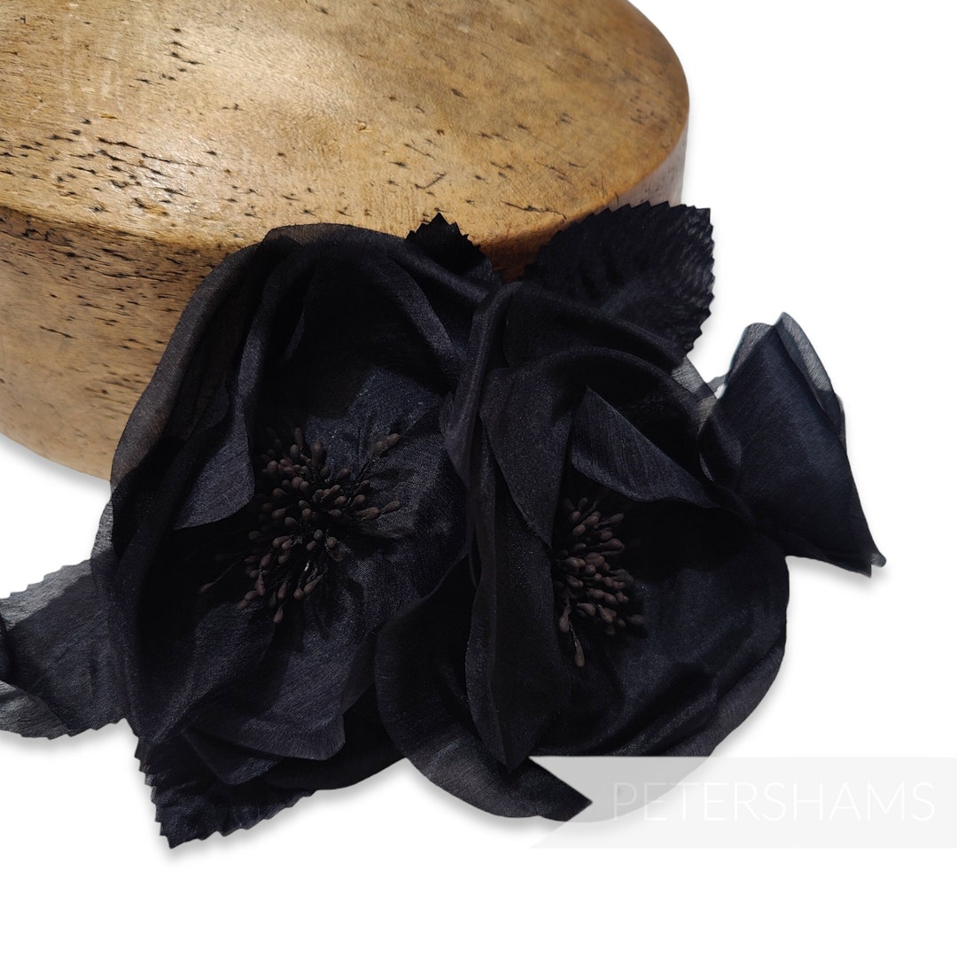 Triple 'clare' Silk Blossoms and Bud Hat Flower Mount Etsy