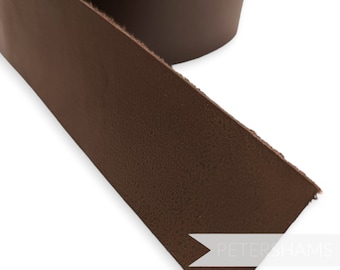 3.5cm Raw Edge Real Leather Hat Band / Sweatband for Millinery and Hat Making - Dark Brown