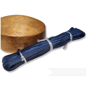 7mm Glossy Polybraid Millinery Braid for Fascinators and Hat Making - 50m Hank - Navy Blue