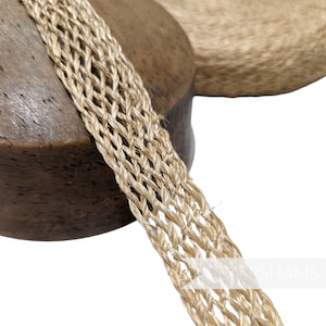 4 cm Juteband in Gitterbindung für Hutmacherhandwerk und -zubehör