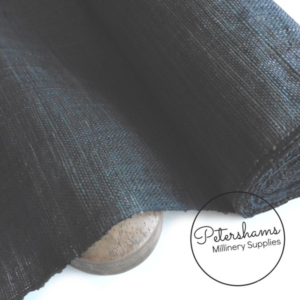 Raffia Straw Fabric for Millinery & Hat Making - 1/2 metre - Charcoal