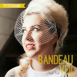 DIY Hat Kit! Make your own Bridal Bandeau Veil- Includes detailed instructions and materials- 3 colours!