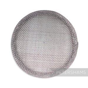10.5cm Round Sinamay Fascinator Hat Base for Millinery & Hat Making - Pewter Grey