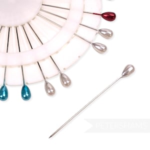 Set of 30 Vintage Inspired Long Teardrop Head Pins for Millinery ...