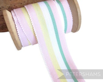 Lisa Traditional Stripe Millinery Petersham Hat Ribbon 2 Sizes (25mm & 35mm) - 1m