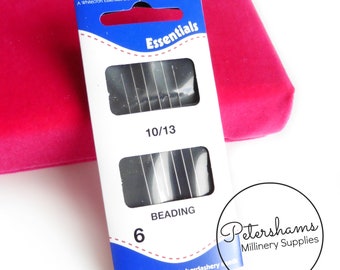 Pack of 6 Beading Hand Sewing Needles (Size 10/13)