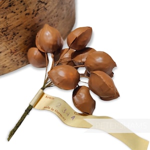 Vintage &#39;Henry&#39; 1940&#39;s Almond Wired Stems - 12 Stems - For Millinery and Hat Making