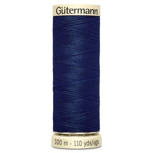 Gutermann Sew-All Polyester Thread Spool 100m (110 yards) - Denim Navy Blue #13