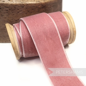 36 mm Frans fluwelen lint voor modevak, hoedenversiering en knutselwerk 1 meter (1,09 yards) - Victoriaans roos