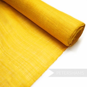 Pinokpok Hammered Abaca Fabric for Hat Making and Millinery - 1/2m - Golden Yellow