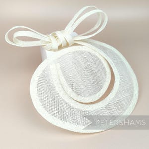 Sinamay Swirl - Make an Instant Fascinator for Hat Making & Millinery - Ivory