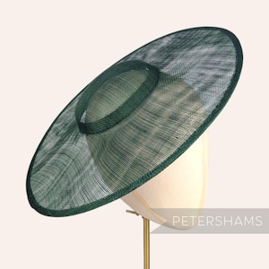 Warenkorb-Rad Sinamay Fascinator-Hutbasis für Hutmacherei & Hutmacher - Flaschengrün
