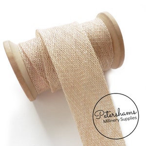 3 cm Sinamay Schrägband Streifen (1,6 m) für Hutmacherwaren - Hell Beige