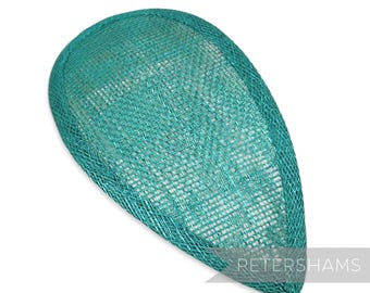 Modern Jade Limited Edition Teardrop Sinamay Fascinator Hat Base for Millinery & Hat Making