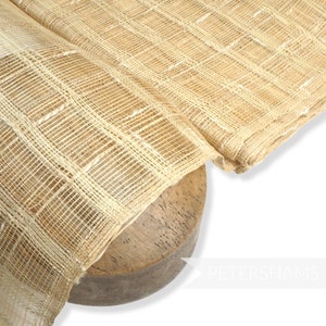 Groß Karo Raffia & Sinamay Garn - 1/2 m für Hutmacherei und Hutmacher - Natur