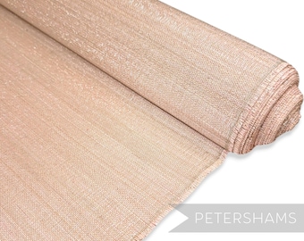 Rose Pink Silver Lurex Threaded Buntal (Jinsin) Fabric - 1/2m