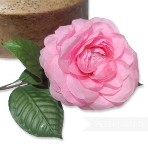 Large &#39;Landry&#39; Camellia Silk Flower Millinery Hat Mount for Millinery and Fascinators - Candy Pink