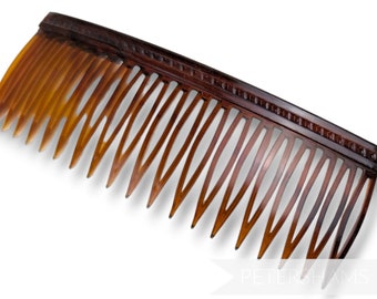 Vintage 1950/60's 7.5cm Short Tooth Plastic Comb Tortoise