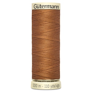Carretel de linha de poliéster Gutermann Sew-All, 100 m (110 jardas) - Cor ferrugem quente nº 448