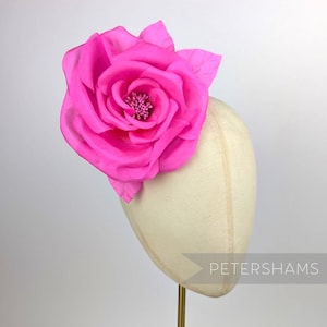 Silk 16cm Millinery &#39;Amy&#39; Flower for Fascinators & Hat Making - Magenta Ombre
