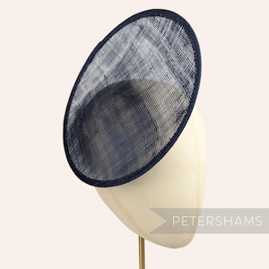 Abgerundete Schaufel 21 cm Sinamay Fascinator Hut Basis für Hutmacherei & Hutherstellung - Schwarz