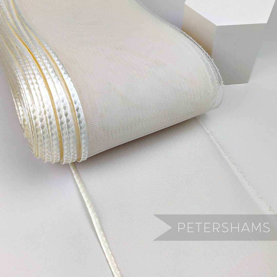Ivory Braid Ivory Polybraid Edge 15cm (6 Inch) Wide Crinoline (crin, Horsehair ...