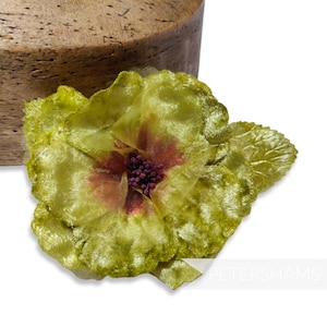 9cm &#39;Drew&#39; Velvet and Organza Wired Millinery Hat Mount - Chartreuse