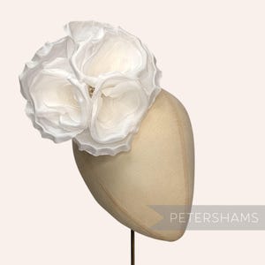 Ivory Silk 'Danielle' Large 15cm Rose Millinery Fascinator Flower Hat Mount