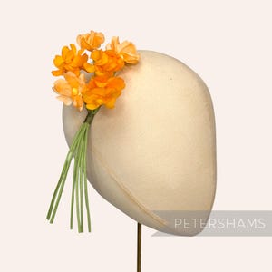 Hortensia de seda vintage "Carla" en mezcla naranja, ideal para adornar sombreros