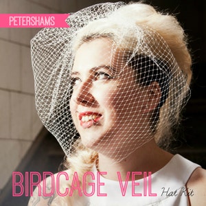 DIY Hat Kit! Make your own Bridal Birdcage Wedding Veil- Includes detailed instructions and materials- 3 colours!