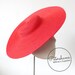 Cartwheel Polybraid Fascinator Hat Base for Millinery & Hat Making - Red 