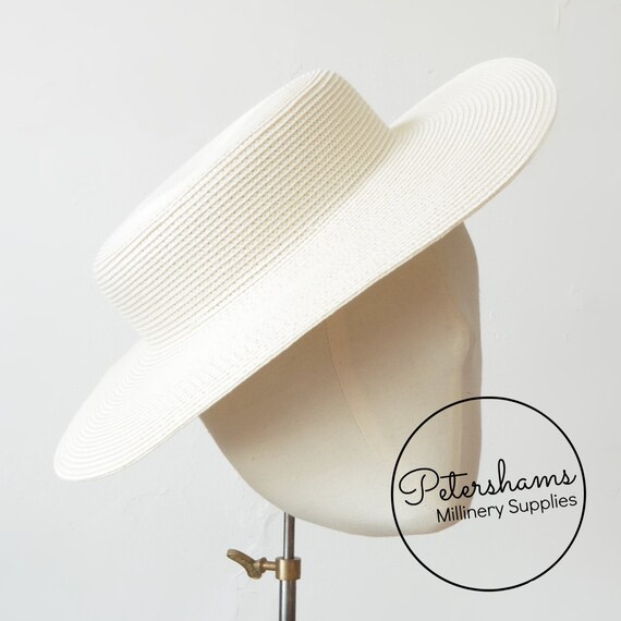 Small Brim Polybraid Boater Fascinator 