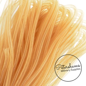 8mm Tube Millinery Crin (Crinoline, Horsehair Braid) for Hats, Millinery, and Fascinators - Gold