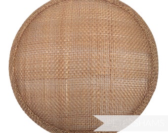 Base de chapeau bibi Sinamay rond 13,5 cm pour chapellerie et fabrication de chapeaux - Caramel