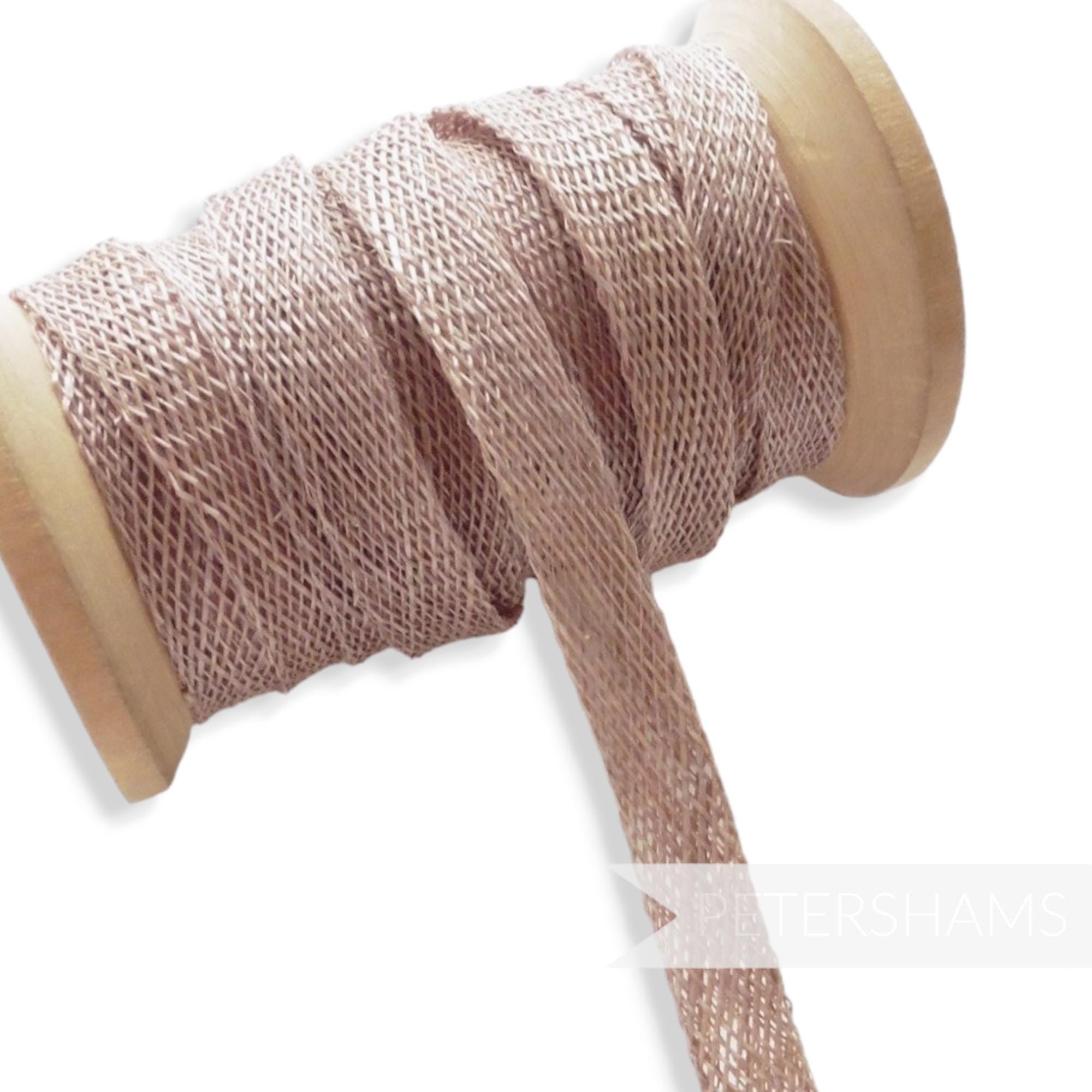 1cm Sinamay Bias Binding Tape Strip (1.6m/1.7yards) for Millinery & Hat Making - Mink
