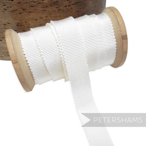 Ivory French Millinery Petersham Ribbon 3 Sizes (15mm No.3, 25mm No.5, 40mm No.10) 15 Millimeters
