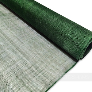 Sinamay Fabric for Millinery, Hat & Fascinator Making 1/2 Metre - Bottle Green