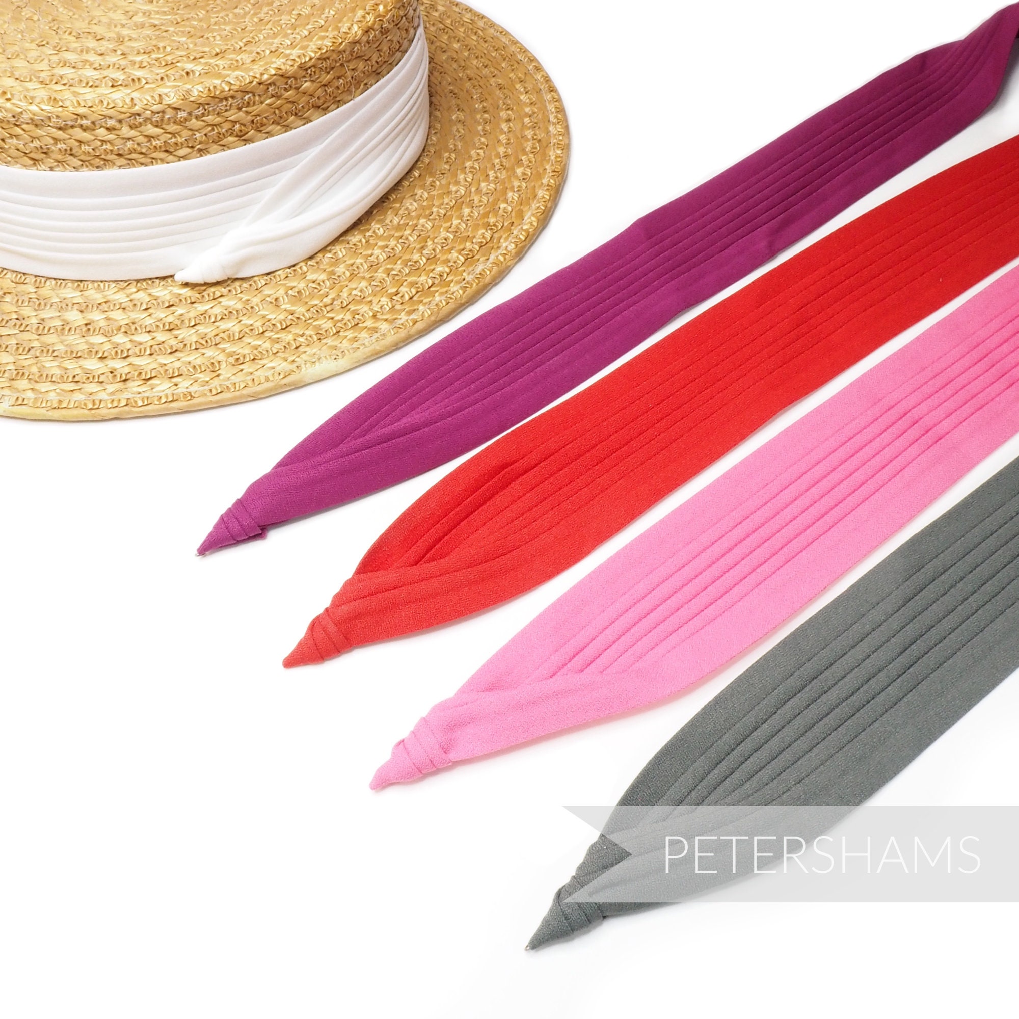 Crepe Fabric Wrap Around Puggaree Ribbon Hat Band for