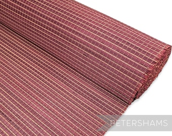 Wild Cherry Small Check Design Buntal / Jinsin Fabric for Millinery and Hat Making - 1/2m