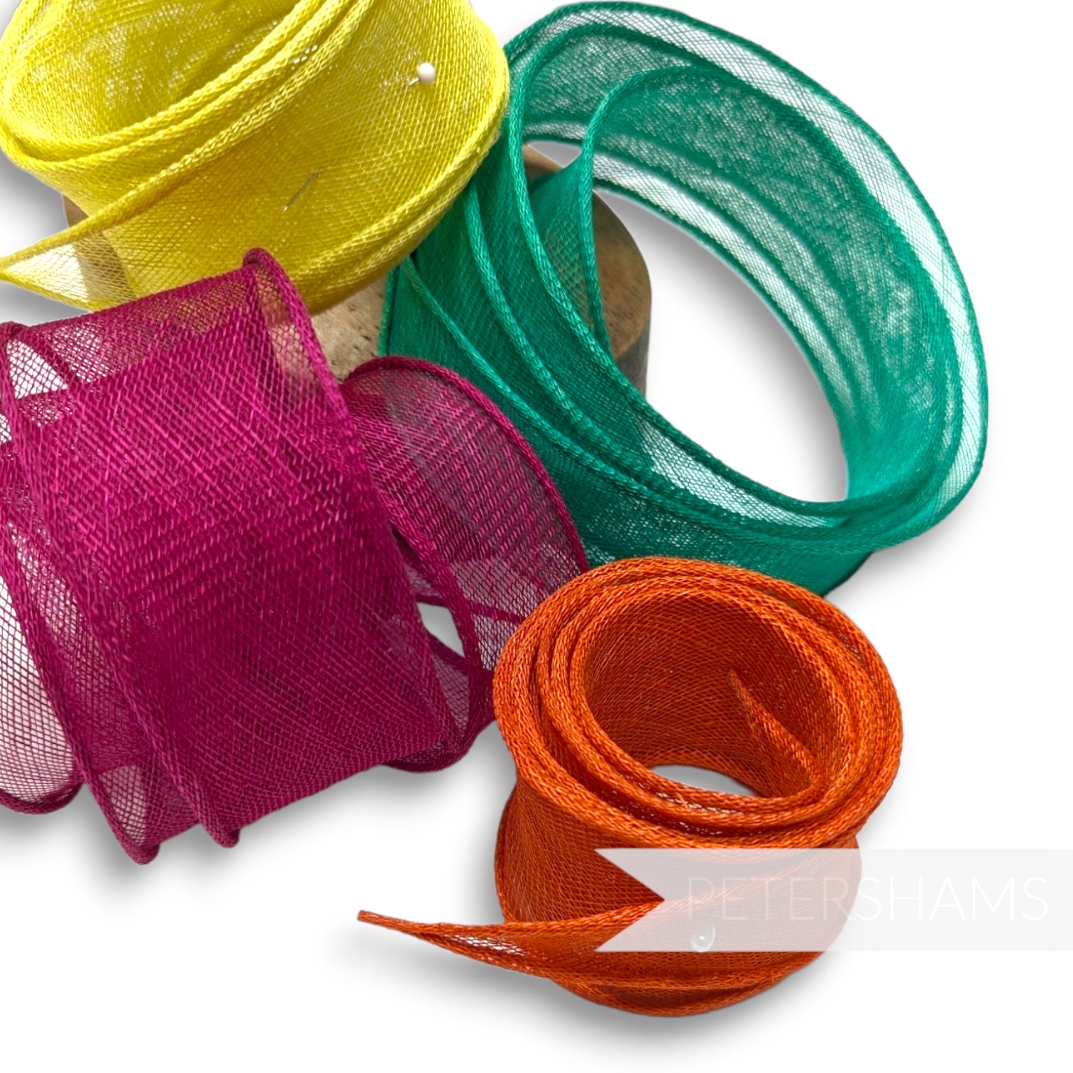 Hand Rolled Sinamay Ribbon Trim for Millinery, Hat Making Hand Rolled Sinamay Ribbon Trim for Millinery, Hat Making