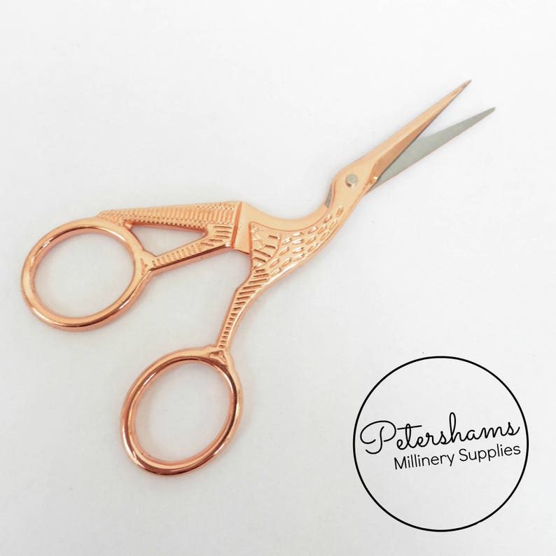 Milward Rose Gold Stork Sharp Pointed Embroidery Scissors Etsy