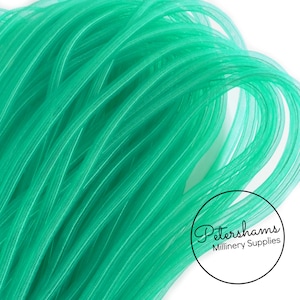 8mm Tube Millinery Crin (Crinoline, Horsehair Braid) for Hats, Millinery, and Fascinators - Jade