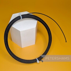 Black Budget 1.25mm Firm Cotton Covered Millinery Wire - 10 Metre Reel