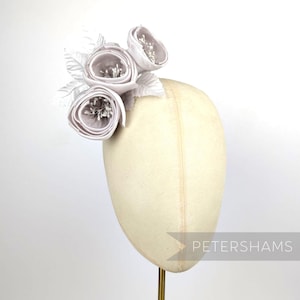 Silk 'Michelle' Ranunculus Style Millinery Fascinator Flower Hat Mount - Soft Blush