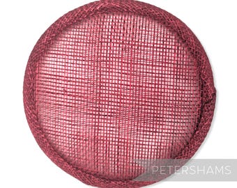Bordeauxrot 10,5 cm runde Sinamay Fascinator-Hutbasis für Hutmacherwaren & Hutherstellung