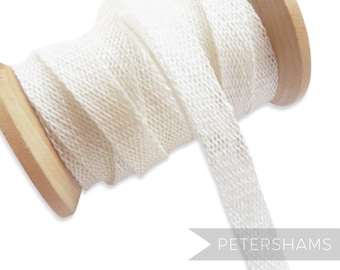 1cm Sinamay Bias Binding Tape Strip (1.6m/1.7yards) for Millinery & Hat Making - White