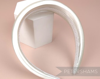 Satin 40mm Super Padded Headbands for Hat Making and Millinery - Ivory