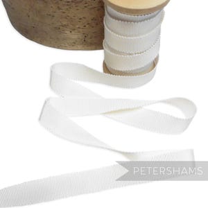 Ivory French Millinery Petersham Ribbon 3 Sizes (15mm No.3, 25mm No.5, 40mm No.10) image 3