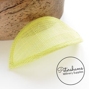 Teardrop Sinamay Fascinator Hat Base for Millinery & Hat Making Lemon Lime image 3