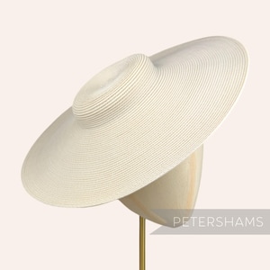 Cartwheel Polybraid Fascinator Hat Base for Millinery & Hat Making - Ivory